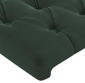 Tablii de pat, 4 buc, verde inchis, 100x7x78 88 cm, catifea 4, Verde inchis, 200 x 7 x 118 128 cm
