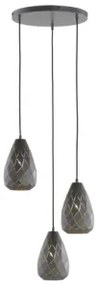 Suspensie vintage 3 becuri E27 Onyx 301300342 Trio