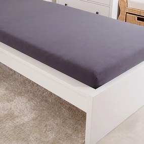Cearșaf de pat 4Home Mako jersey antracit, 90 x 200 cm