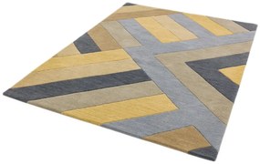Covor Asiatic Carpets Big Zig, 160 x 230 cm, gri-galben