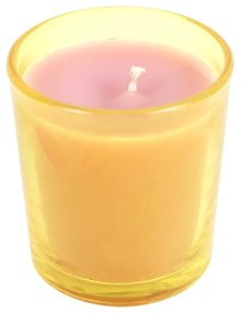 Lumanare parfumata din sticla YELLOW 6,5 cm galben