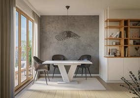 Masă de sufragerie Venag (gri deschis + Alb) (pentru 4 până la 6 persoane). 1055270