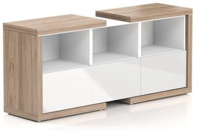 Dulap jos Lineart 191,2 x 50 x 83,5 cm, ulm deschis / alb