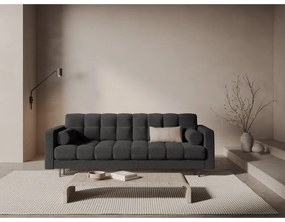 Canapea gri închis extensibilă, cu spațiu de depozitare cu tapițerie din țesătură bouclé 222 cm Bali – Cosmopolitan Design