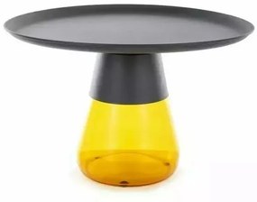 Masa de cafea Tiffany B negru/portocaliu ø70/h43 cm