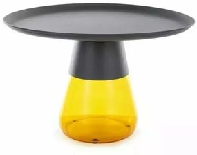 Masa de cafea Tiffany B negru/portocaliu ø70/h43 cm