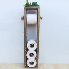 Stand suport toaleta,seria wood Homs, 55x10x10 cm, lemn natur,700015