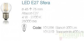 Bec LED E27 4W SFERA BIANCO 101286