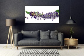 Tablou pe sticla Petale Floral Verde Violet