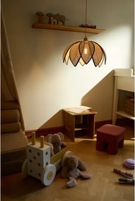 Osram - Pendul pe cablu DECOR RATTAN 1xE27/15W/230V Ø 48 cm bej/negru