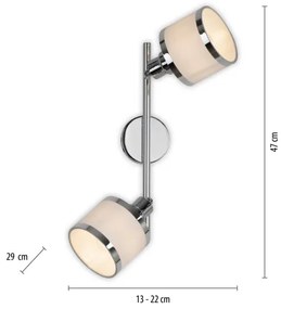 Spot ACCOR 2xE14/25W/230V Leuchten Direkt 15372-17