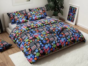 Lenjerie de pat din bumbac ICONOME colorata Dimensiune lenjerie de pat: 70 x 90 cm | 140 x 200 cm