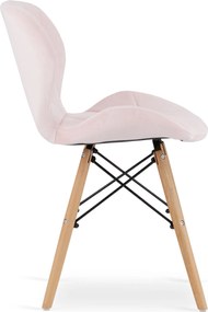Scaun de masa Culoare roz, LAGO VELVET