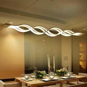 Lustră LED cu Telecomandă, 160W, Acril, Alb