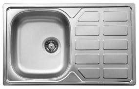 Chiuveta bucatarie inox cu o cuva crom satin Deante Soul 1, SATIN