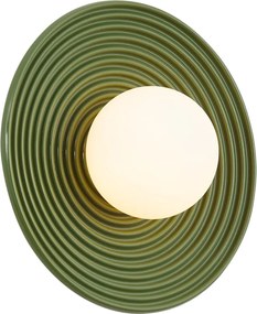 Plafonieră retro verde cu sticlă opal - Lila