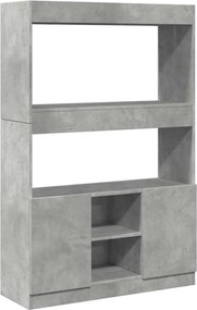 vidaXL Dulap înalt, gri beton, 92x33x140 cm, lemn prelucrat