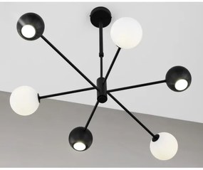 Lustră pe tijă Jupiter 1997 MOKA 3xGU10/10W/230V + 3xG9/10W/230V negru/alb