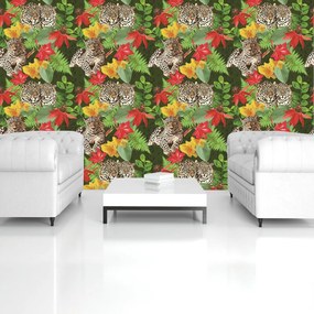 Fototapet - Leopard în junglă (152,5x104 cm)