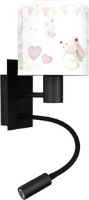 Brilagi - Lampă LED flexibilă BOBO 1xE27/25W/230V + LED/3W negru/crem/cu iepurași