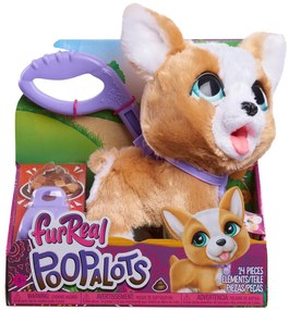 FurReal Poop-A-Lots Corgi, cățeluș interactiv,maro deschis/alb