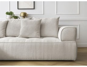 Colțar bej cu tapițerie din chenille (cu colț pe partea stângă/în formă de ”L”) Whesley – Bobochic Paris