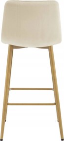 Scaun de bar POZZA VELVET, crem
