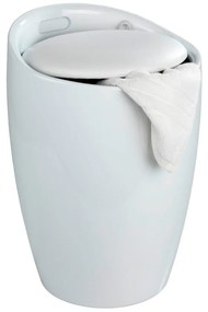 Coș de rufe /taburet Wenko Candy, 20 l, alb