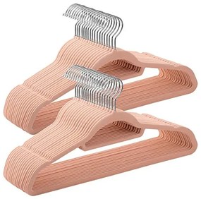 Set 50 umerase din catifea, Songmics, Roz / Silver, CRF50PK, 43 cm