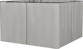Outsunny Perdea de schimb pentru pavilion, set de 4, pentru pavilioane 3x3m, 302x205cm, Gri deschis | Aosom Romania