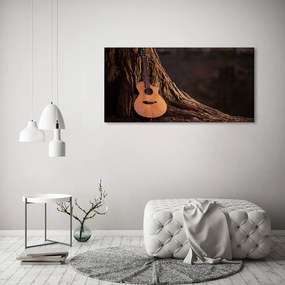 Pictura pe sticlă acrilică Chitara acustica