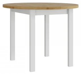 Masă sufragerie extensibilă Messas 100 130 II L (Stejar artisan + albă) (pentru 2-4 persoane). 1105399
