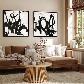 Tablou pictat manual 100x100 cm Playblack 1 - Malerifabrikken