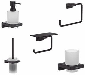 Set accesorii baie Hansgrohe AddStoris, negru