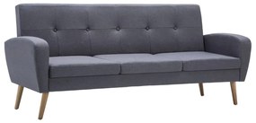 246994 vidaXL Canapea cu 3 locuri, material textil, gri deschis