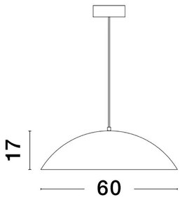 Pendul LED dimabil design modern GLIM negru 60cm