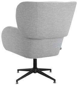 Fotoliu gri deschis wing cu tapițerie din catifea Vanessa – Støraa