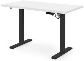 Masa de birou cu functie de reglare a inaltimii B54 alb/negru L120 cm