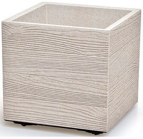 Ghiveci MADERA SQUARE ECO WOOD 28,8 cm , alb, S
