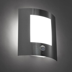 Lampa de perete exterioara moderna din otel cu senzor de miscare IP44 - Emmerald 1