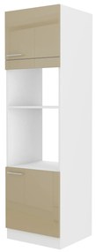 Dulap de bucătărie pentru alimente pentru cuptor Lavera 60 DPM 210 2F (alb + capuccino lucios). 1032396