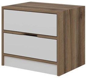 Măsuță de noptieră Elina Walnut White
