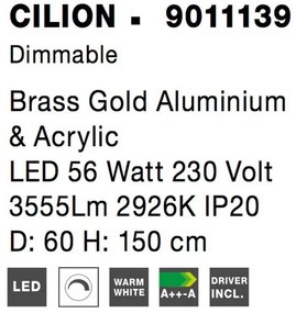 Lustra LED dimabila design elegant CILION 60cm