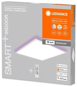 Panou LED RGBW dimabil SMART+ PLANON LED/40W/230V Wi-Fi Ledvance + telecomandă