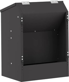 vidaXL Urmărire pentru iepuri Negru 64.5 x 25.5 x 45.5 cm