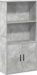 vidaXL Bibliotecă, gri beton, 60x24x120 cm, lemn prelucrat