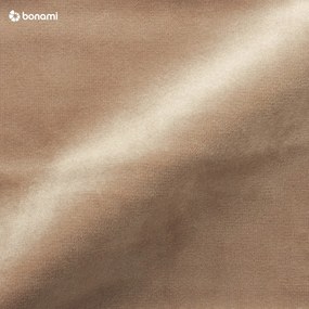 Colțar din catifea cu extensie pe partea dreaptă Cosmopolitan Design Bali, bej