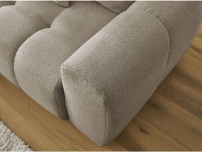 Colțar bej extensibil/cu spațiu de depozitare cu tapițerie din chenille (cu colț pe partea stângă/cu șezlong) Roxelane – Bobochic Paris