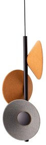 Lustra/Pendul LED design decorativ Puro galben/gri