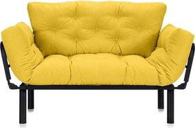 Canapea Extensibilă 2 locuri SUNNY, pentru terasă, 155x70x85 cm, Galben-Enjoy